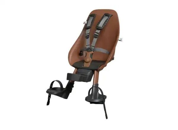 Predná detská sedačka Urban Iki BIO s adaptérom na pätku Haniwa Brown/Bincho Black