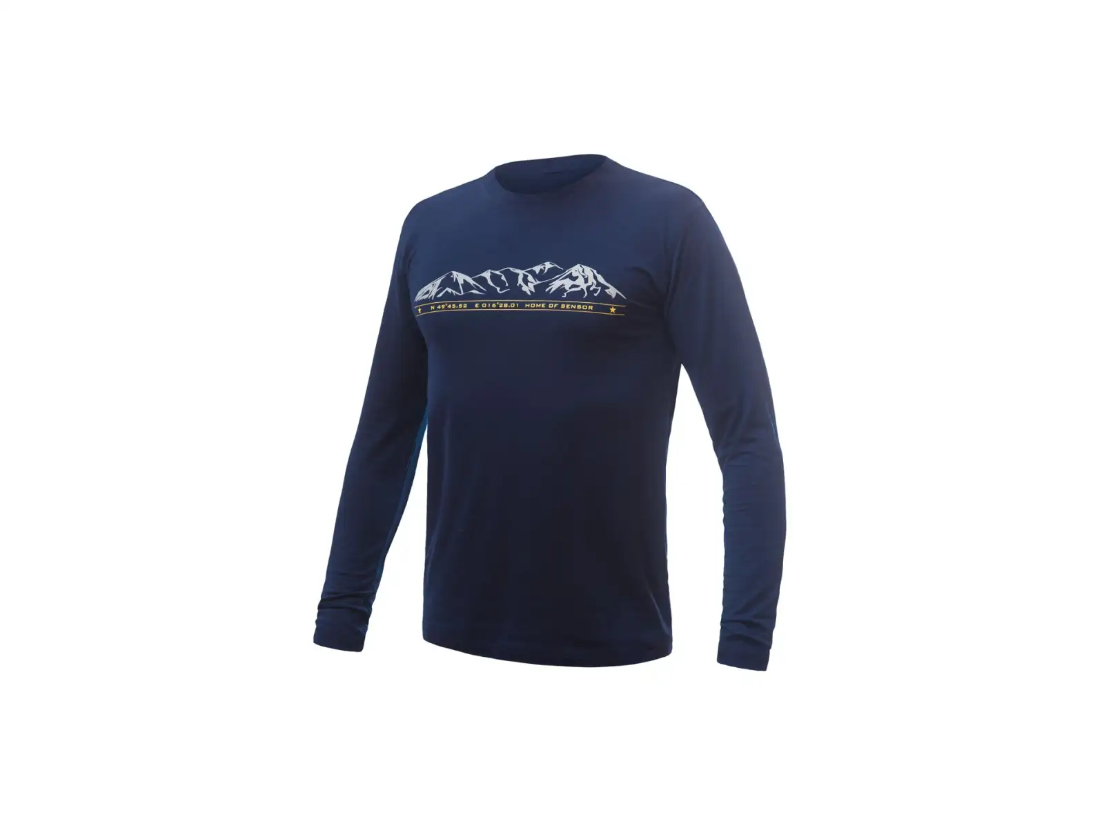Sensor Merino Active PT Mountains pánske tričko dlhý rukáv Deep Blue
