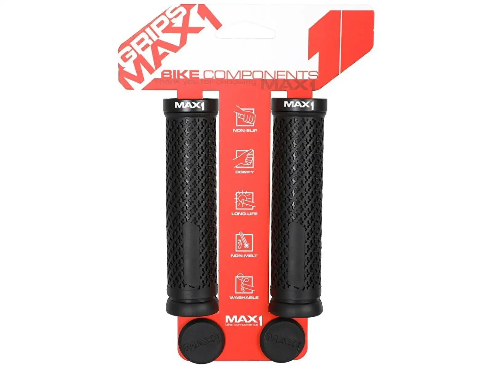 MAX1 Race Lock gripy čierne