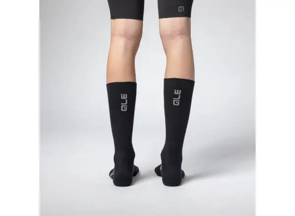 ALÉ Thermo 2.0 zimné cyklistické ponožky Black
