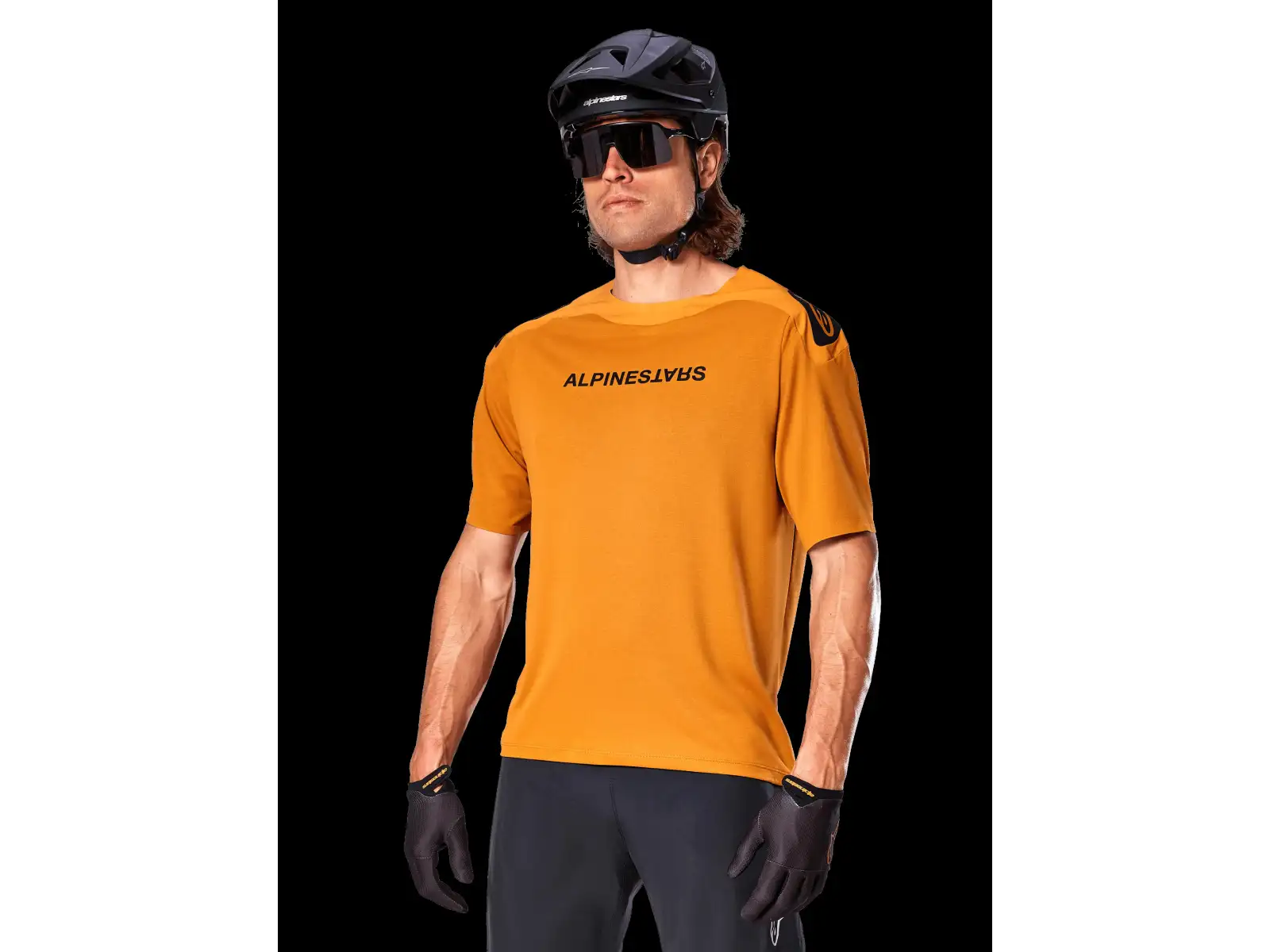 Alpinestars A-Aria Polartec Switch pánský dres s krátkym rukávom Dark Gold