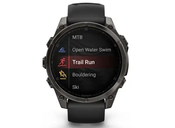 fenix® 8 - 47 mm, AMOLED, Safír, Uhlová šedá DLC titanová s čiernou/šedou.
