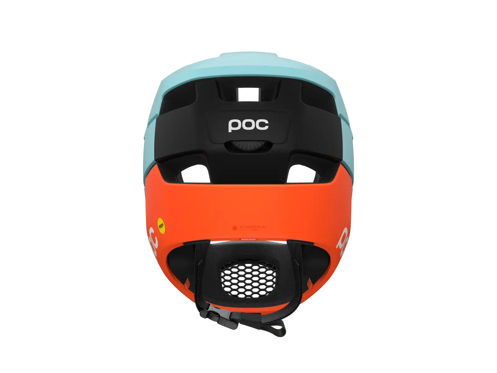 POC Otocon Race MIPS prilba Indicolite Blue Matt/Carnelian Orange Matt