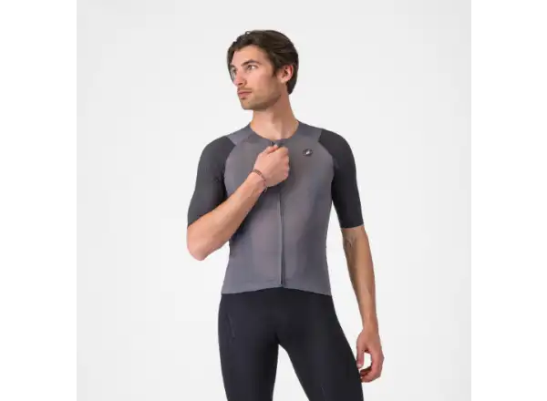 Castelli Aero Race 8S pánsky dres krátky rukáv Smoky Gray