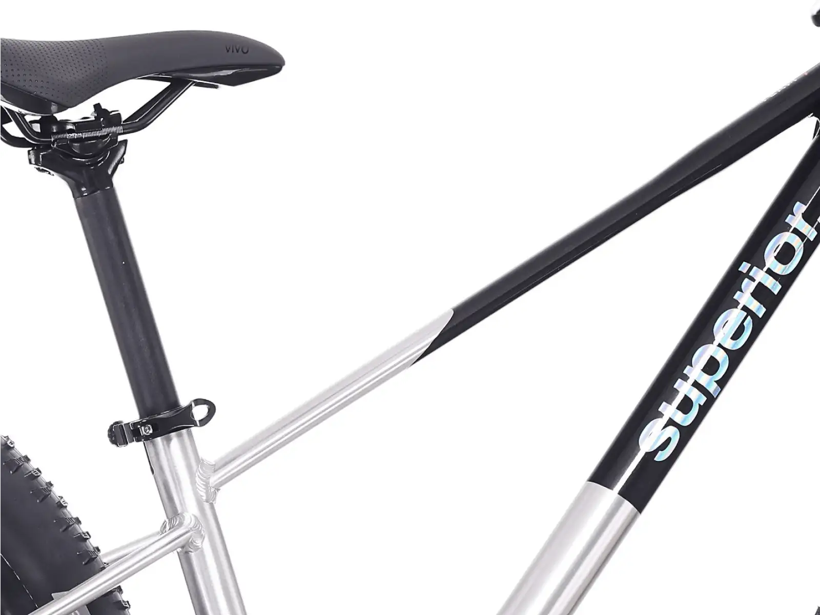 Superior TEAM 27.3 detský bicykel Gloss Brushed Alu / Rainbow Black