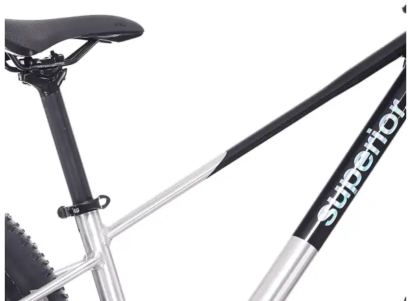 Superior TEAM 27.3 detský bicykel Gloss Brushed Alu / Rainbow Black