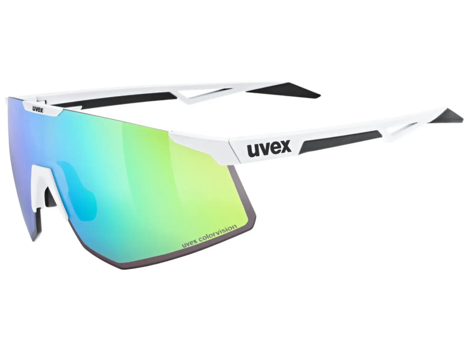 Uvex Pace Perform S ColorVision okuliare White Matt/Mirror Green