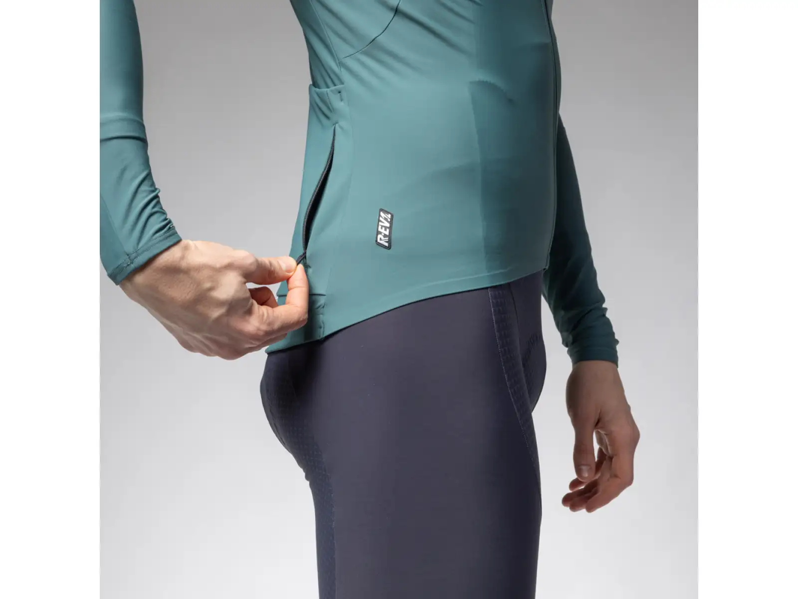 Alé R-EV1 Warm Race pánsky dres zateplený dlhý rukáv Pier Green