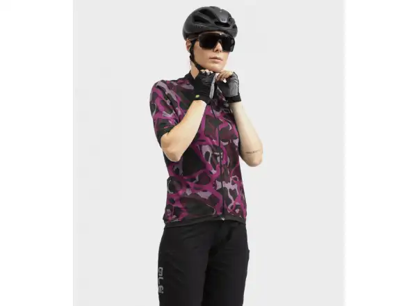 Alé Off Road Gravel Woodland dámsky dres krátky rukáv purple