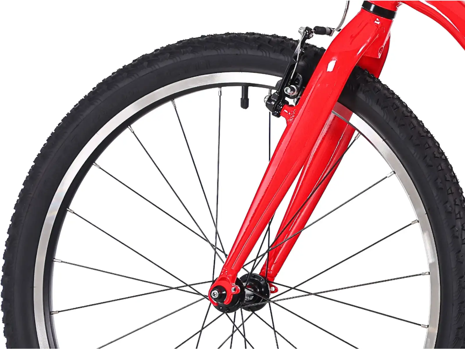 Rock Machine RIFF Jr 24 detský bicykel Gloss Fire Red