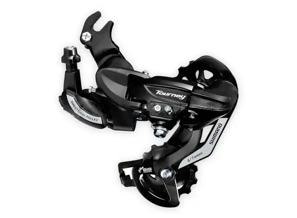 Shimano Tourney RD-TY500-B 6/7 sp. prehadzovačka s hákom čierna