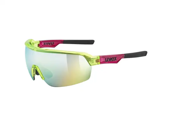 Uvex Sportstyle 227 okuliare Yellow/Red transparent