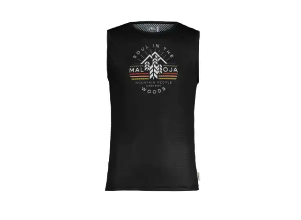 Maloja TrunkM. pánske tričko bez rukávov moonless logo