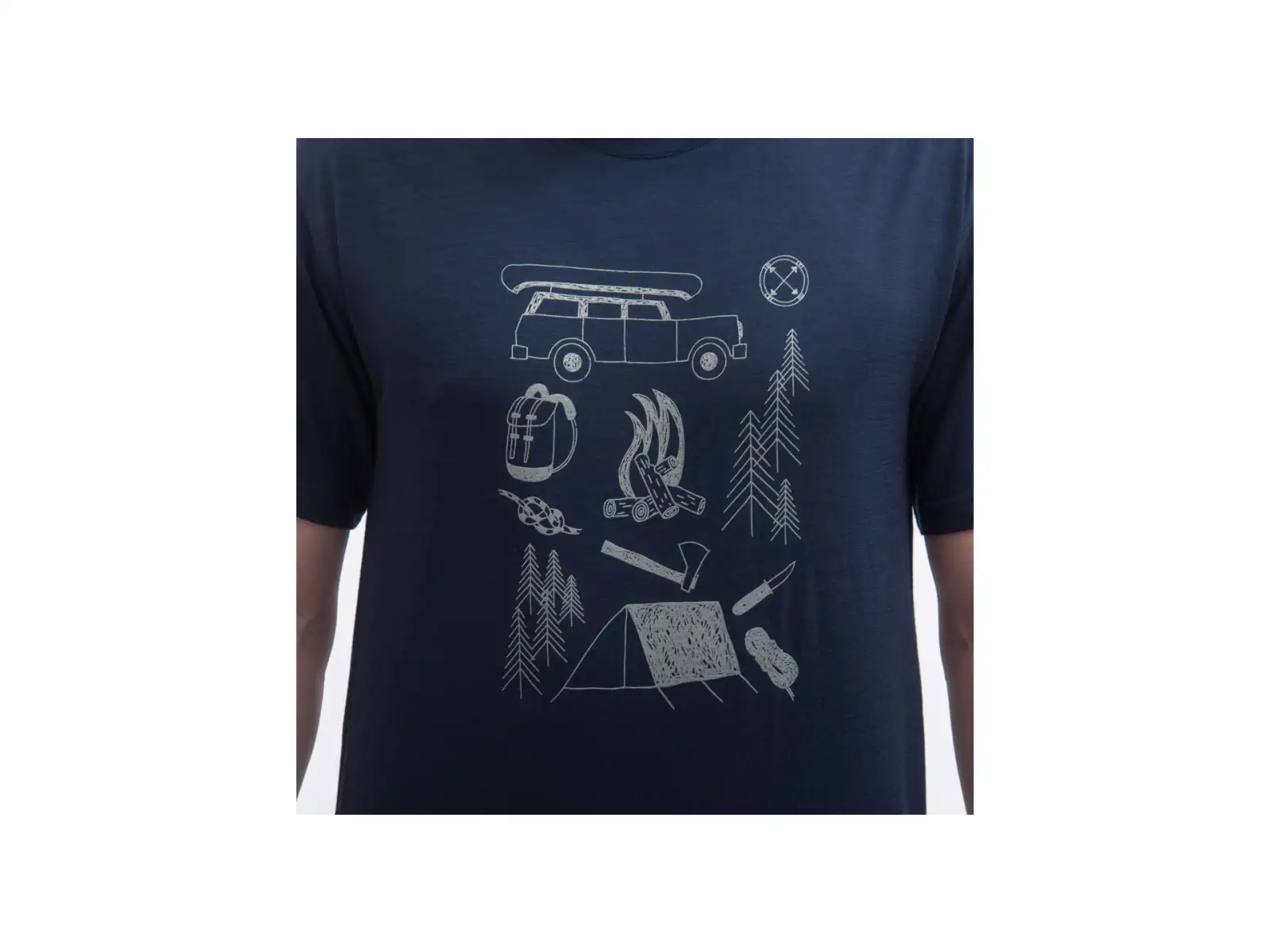 Sensor Merino Active Outside pánske tričko krátky rukáv Deep Blue