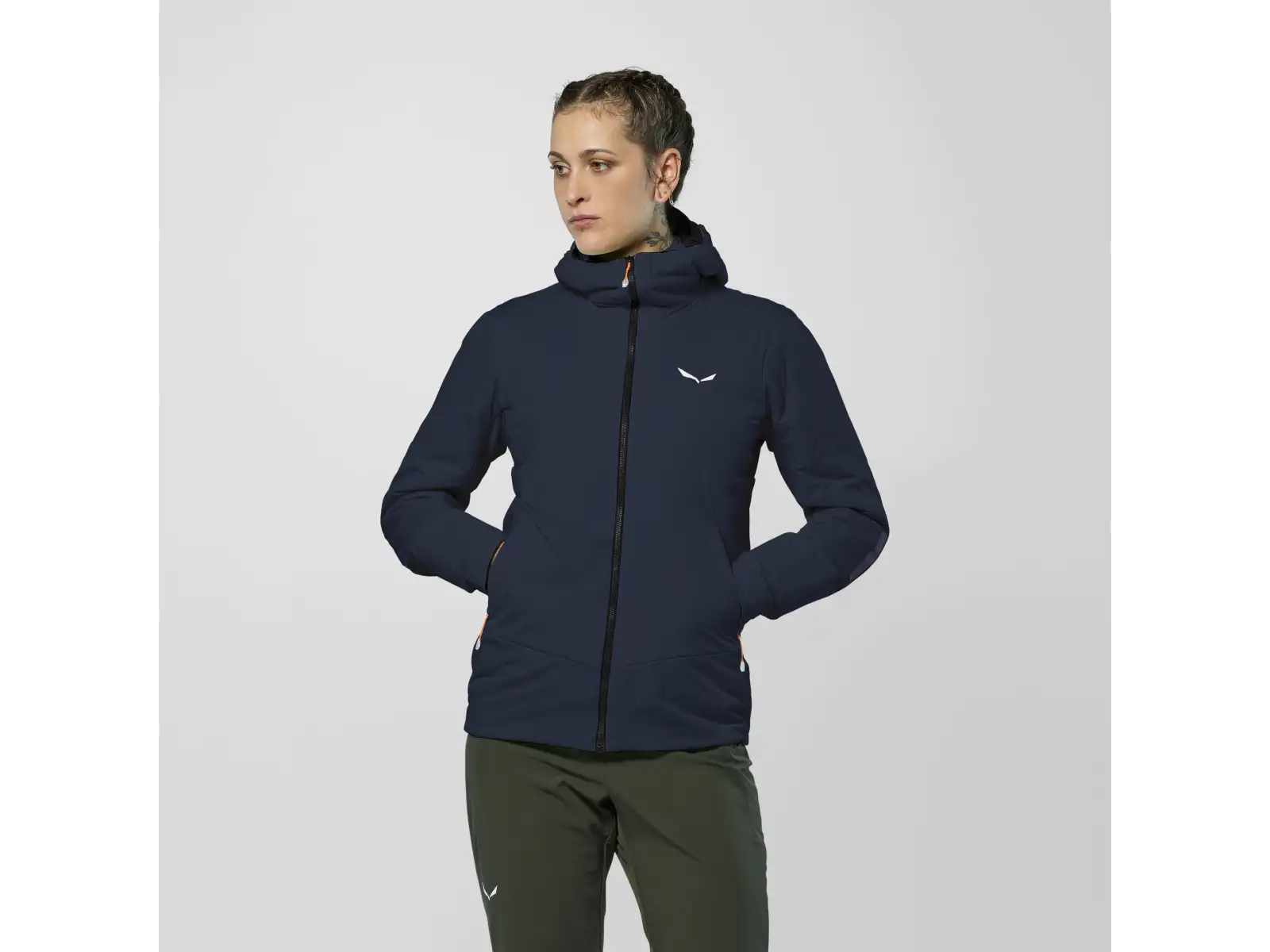 Salewa Pedroc Tirolwool® Air Hybrid dámska bunda Navy Blazer