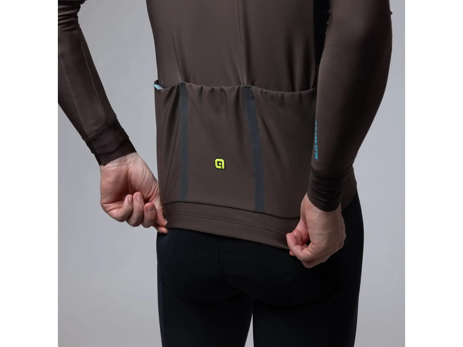 Alé Klimatik K-Idro pánsky zateplený cyklistický dres Coffee