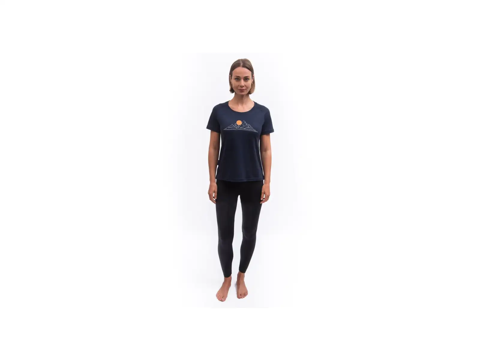 Sensor Merino Blend Moon dámske tričko krátky rukáv Deep Blue