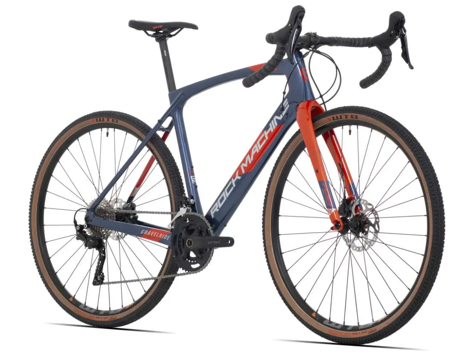 Rock Machine Gravelride CRB 700 gravel koleso gloss dark blue/brick orange/silver