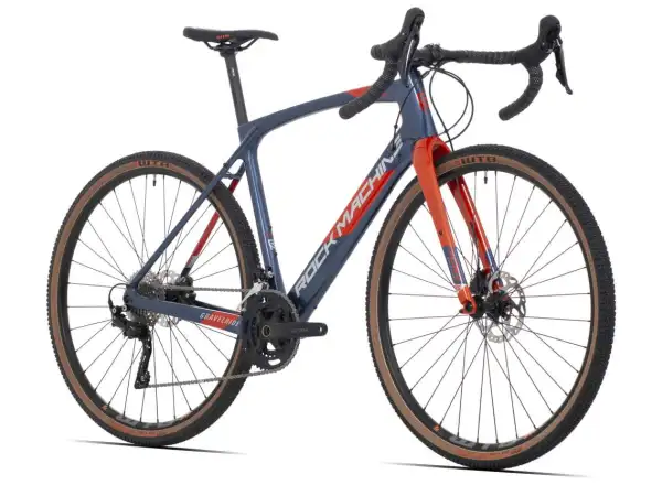 Rock Machine Gravelride CRB 700 gravel koleso gloss dark blue/brick orange/silver