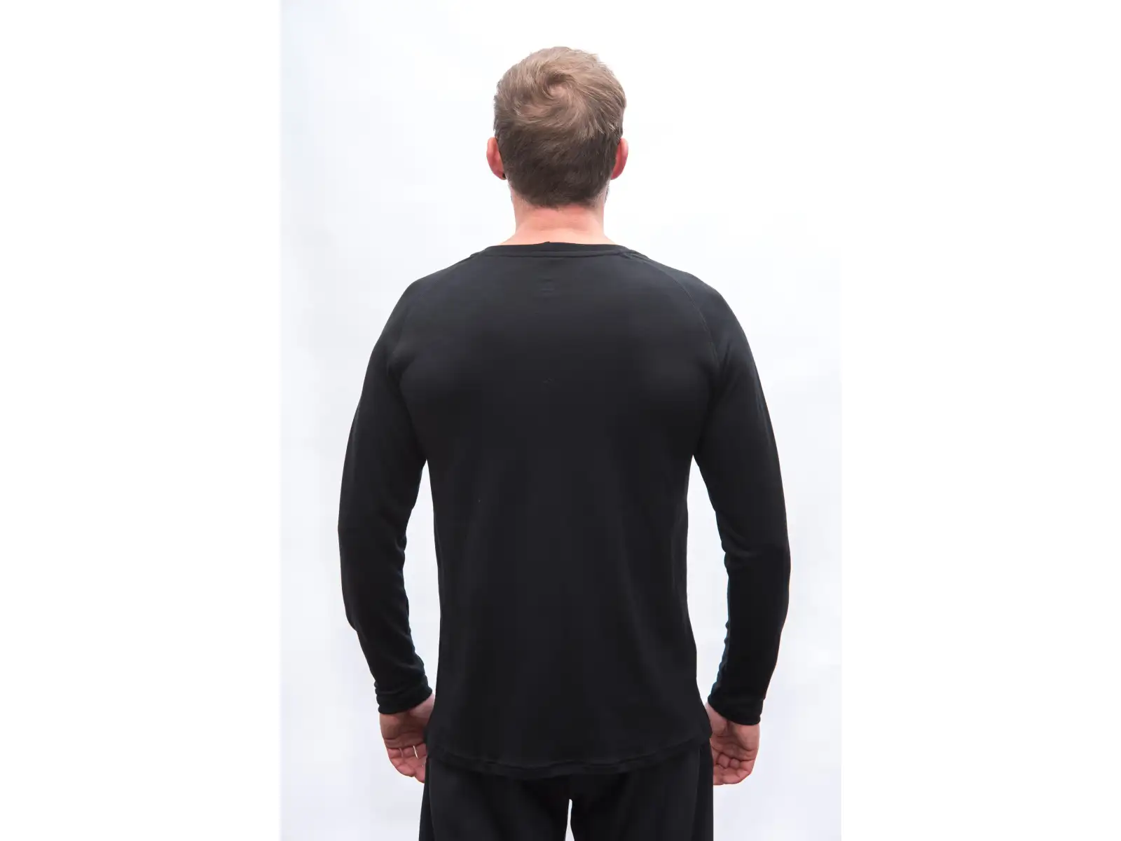 Sensor Merino Blend Elements pánske tričko dlhý rukáv čierna