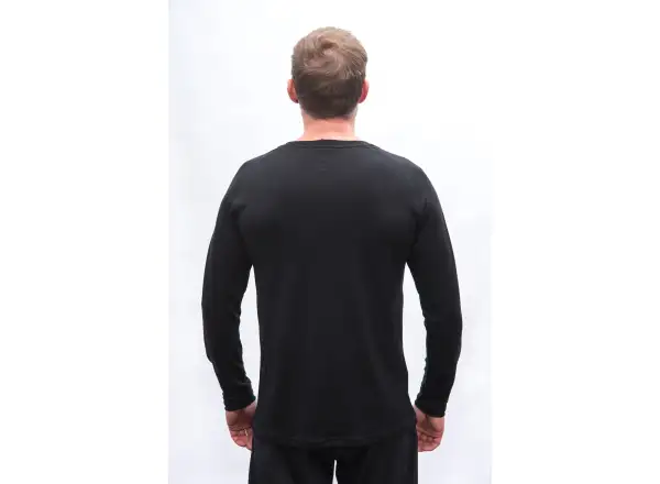 Sensor Merino Blend Elements pánske tričko dlhý rukáv čierna
