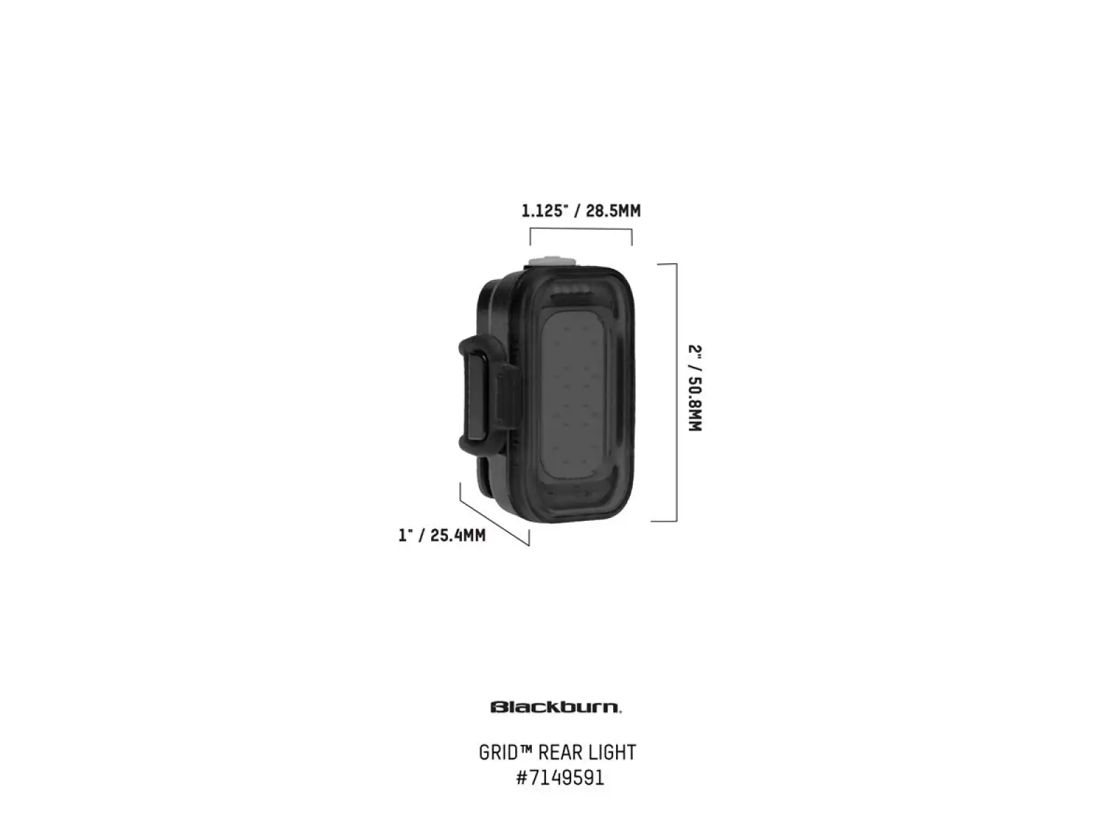 Blackburn Grid Rear Light zadná blikačka červená