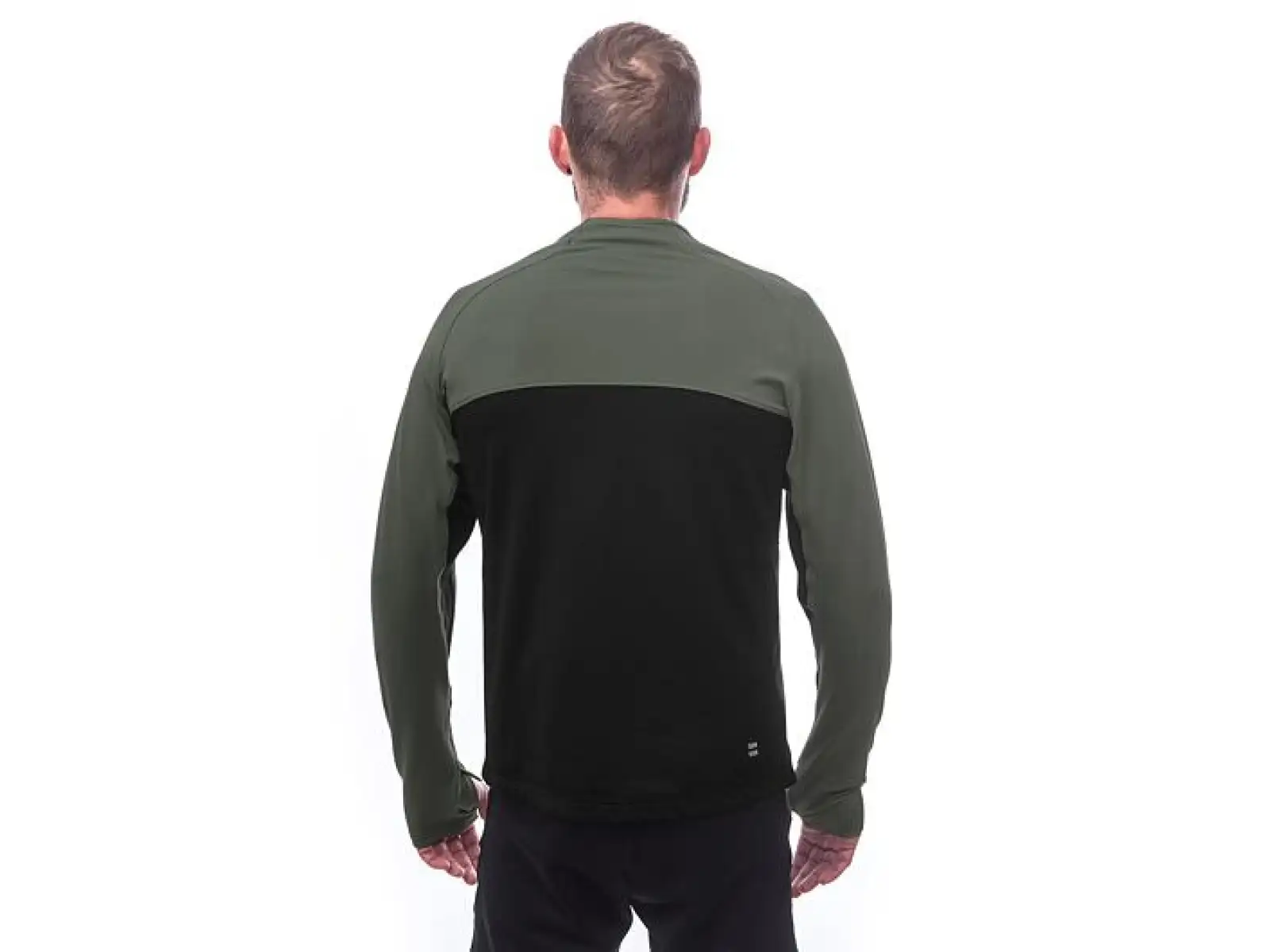 Sensor Coolmax Thermo pánska mikina čierna/Olive Green