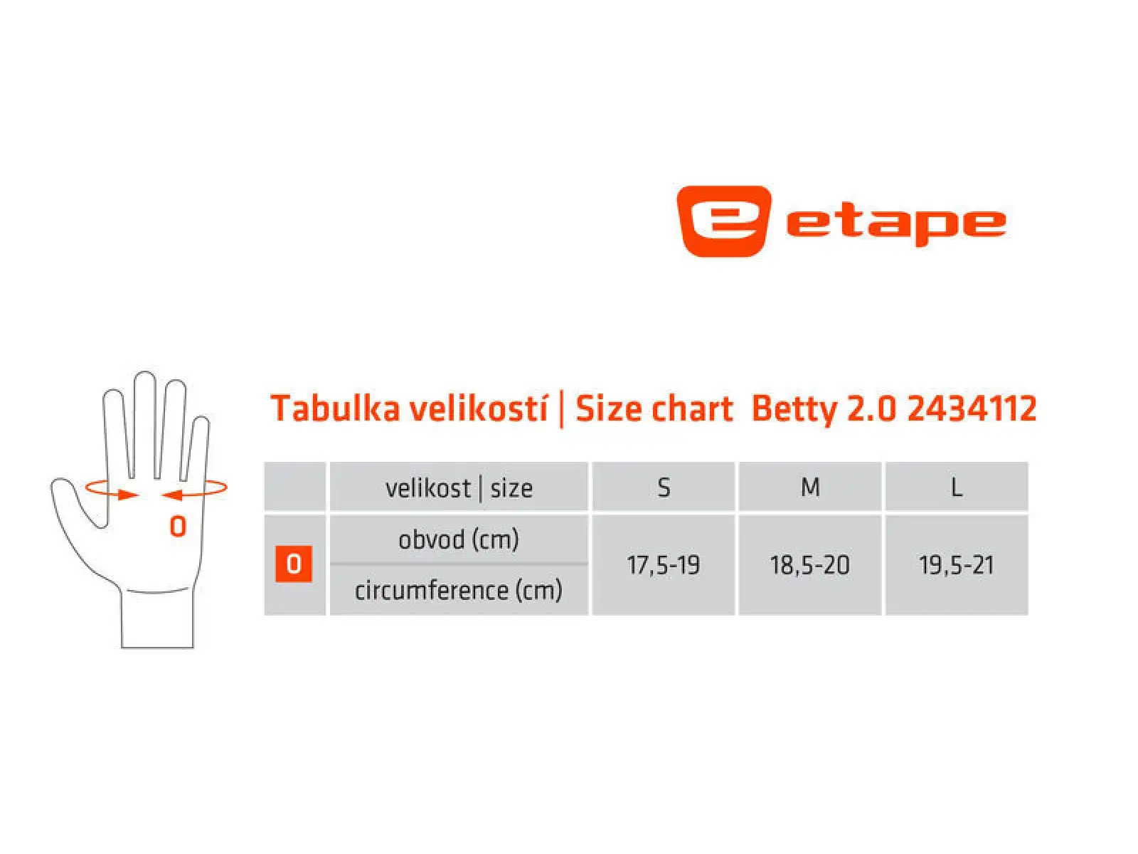 Etape Betty 2.0 dámske rukavice čierna/biela