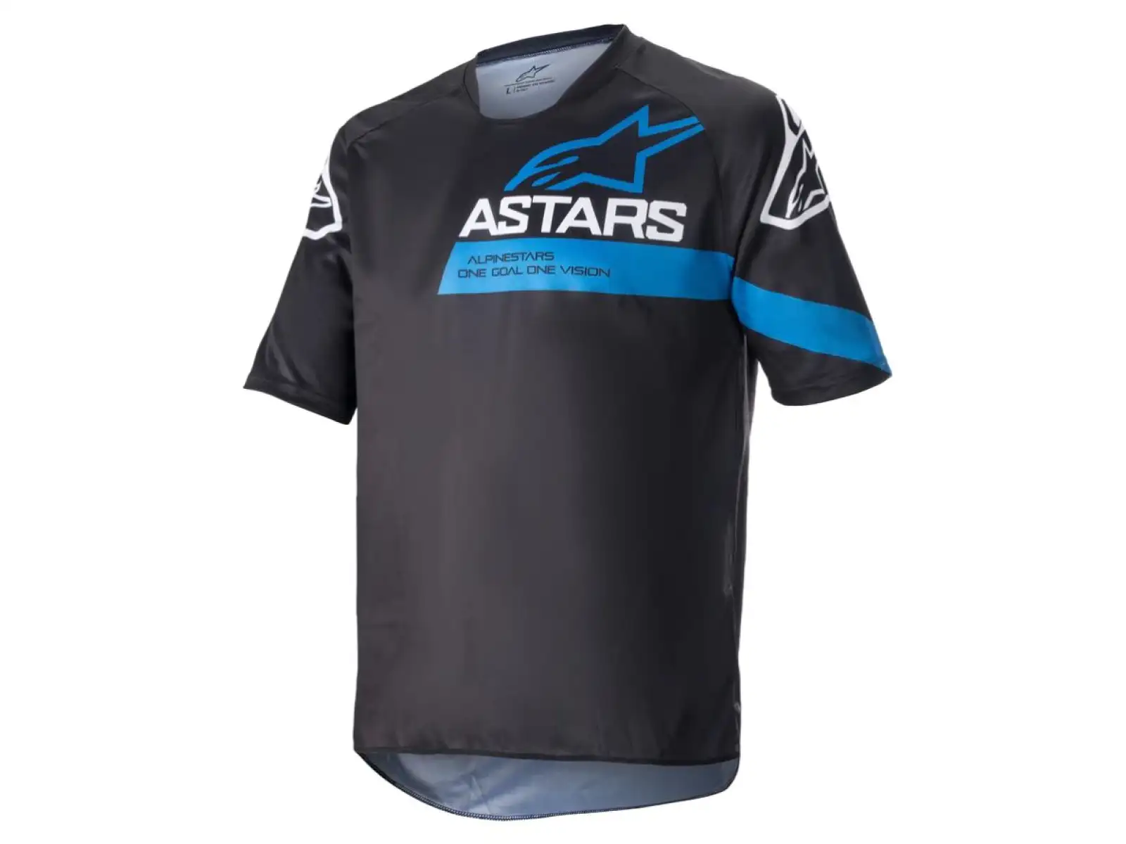 Alpinestars Racer V3 pánsky dres krátky rukáv Black/Bright Blue