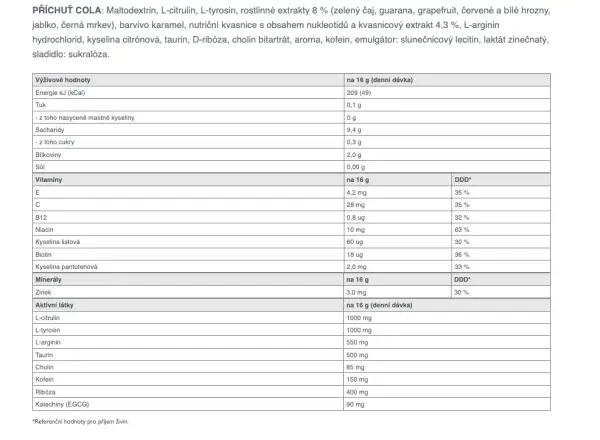 Predtréningový booster Sponser Pre-workout Booster (256 g)