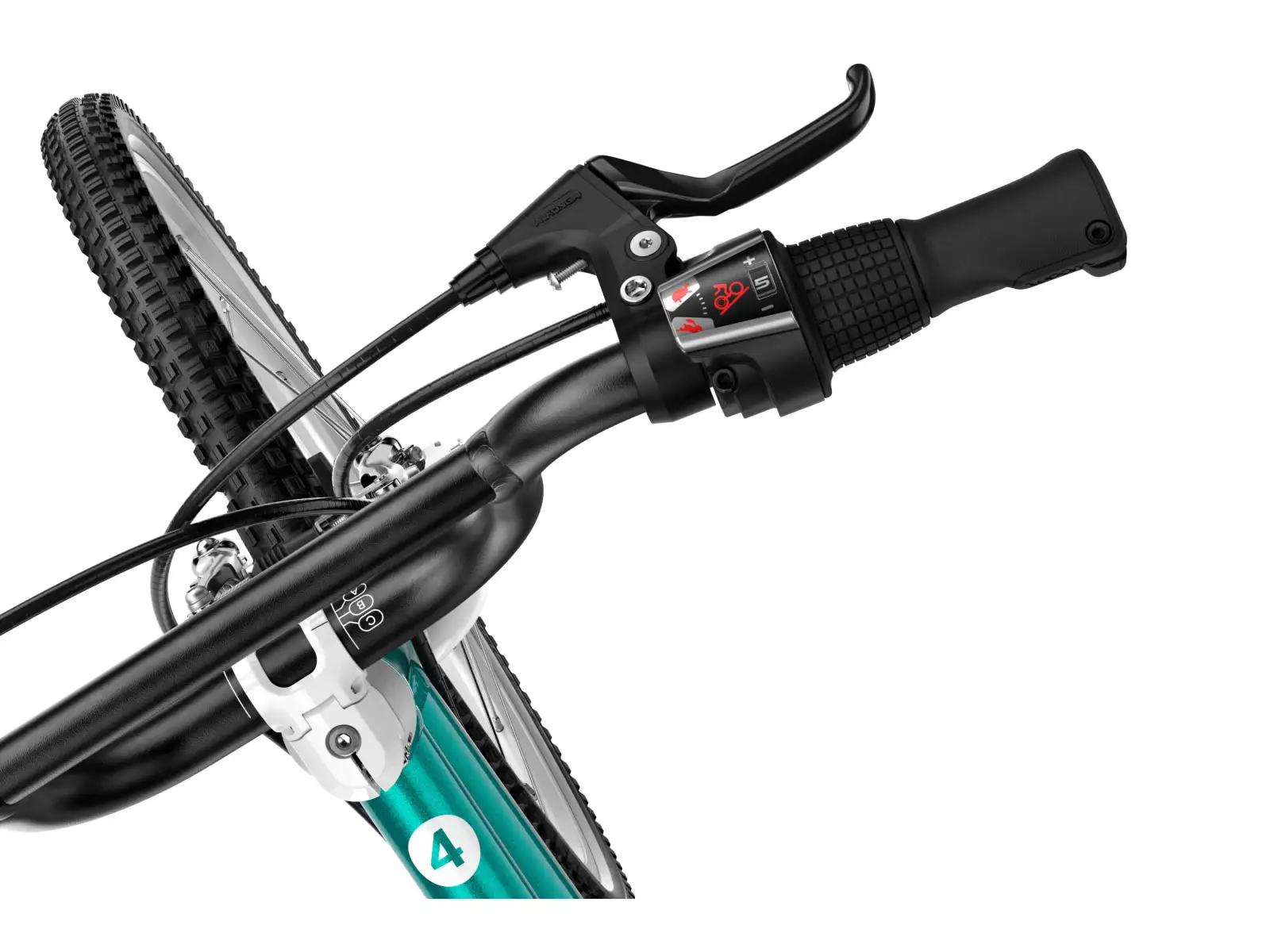 Woom GO 4 Metallic Turquoise 20 detský bicykel