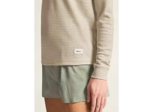 Craf Wool Waffle dámske tričko dlhý rukáv béžová