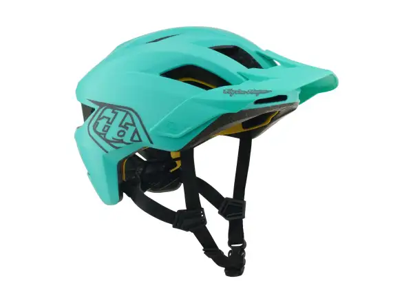 Troy Lee Designs Youth Flowline MIPS detská prilba Point Charcoal/Real Teal