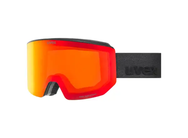 Uvex Lace Attract FM lyžiarske okuliare black matt/red - orange