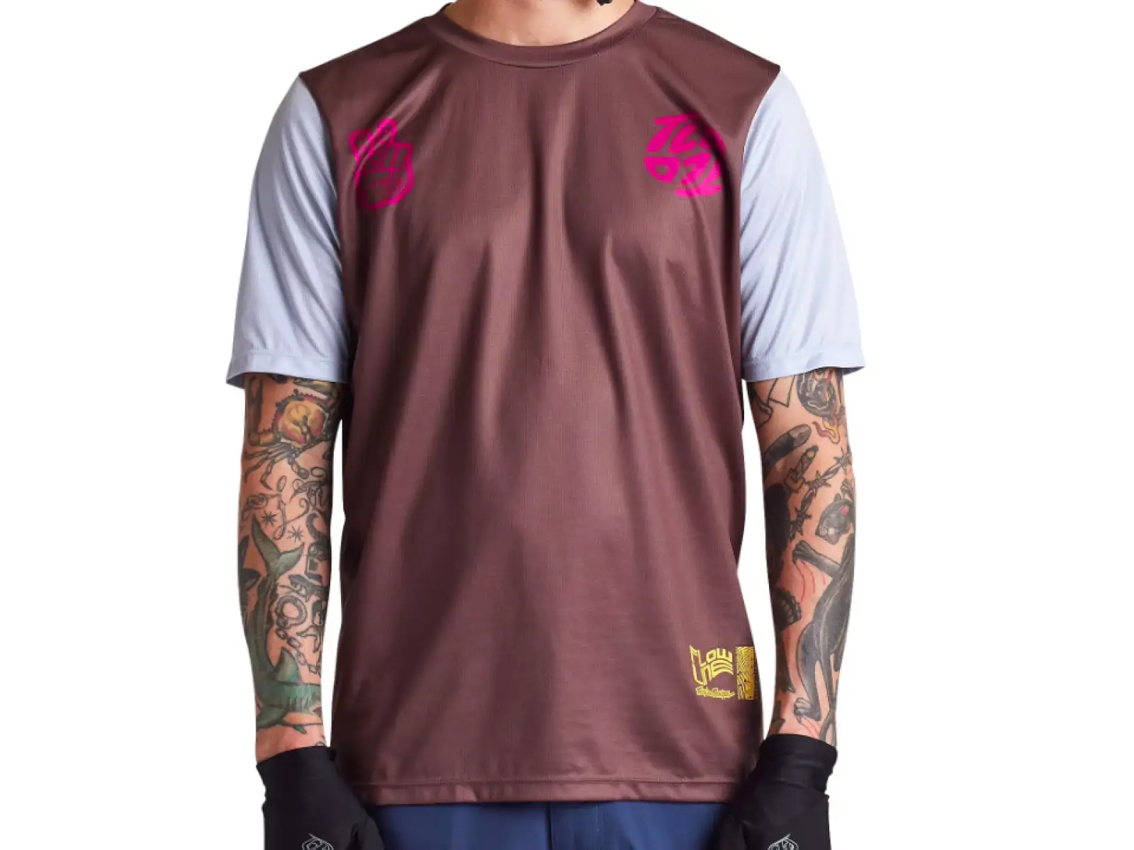 Troy Lee Designs Flowline pánsky dres krátky rukáv Flipped Chocolate
