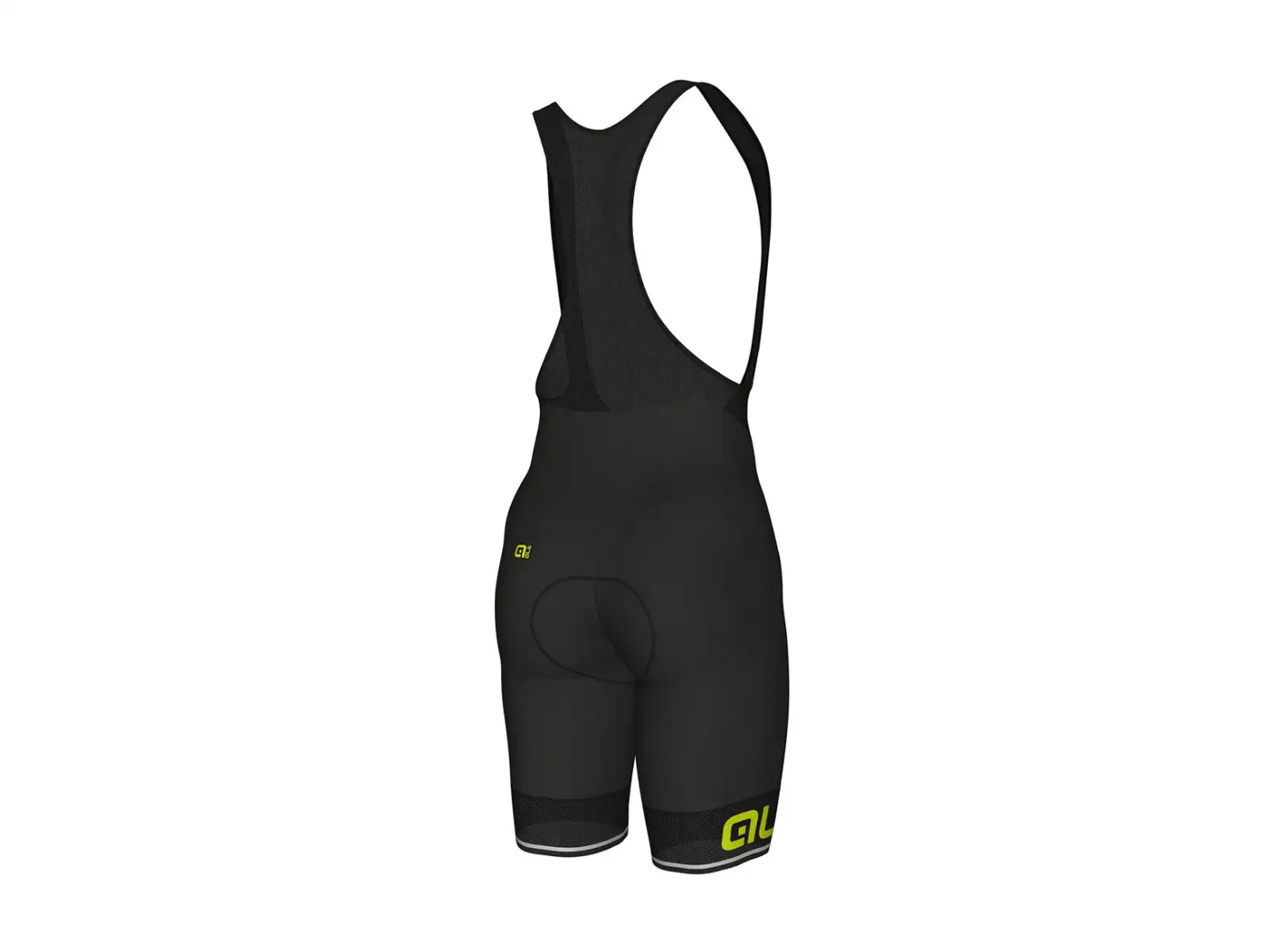 Alé Corsa pánske kraťasy s vložkou a trakom Black/Yellow