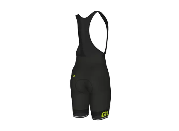 Alé Corsa pánske kraťasy s vložkou a trakom Black/Yellow
