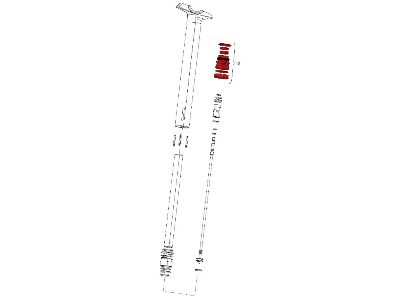 Hlava s vnútorným tesnením Rock Shox pre podsedlovku Reverb Stealth