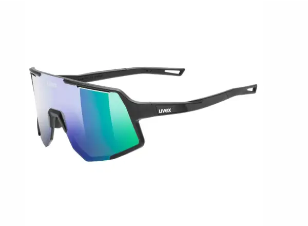 Uvex Sequenze cyklistické okuliare Black matt/Mirror Green