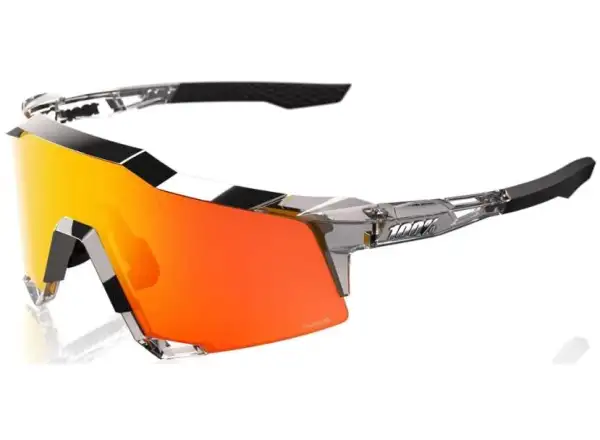 100% Speedcraft slnečné okuliare Frozen Silver/HiPER Red Mirror