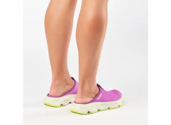 Salomon Reelax Slide 6.0 dámske papuče Iris Orchid/Asparsgud Green/Acid Lime