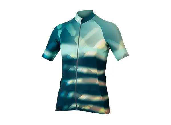 Dámsky dres s krátkym rukávom Endura Virtual Texture Glacier Blue