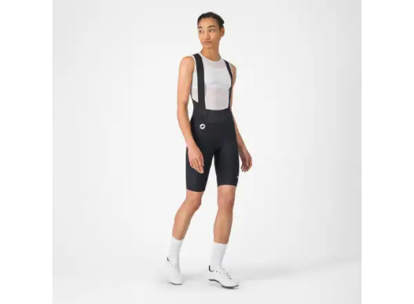 Castelli Espresso 2 W dámske kraťasy s vložkou a trakmi Black