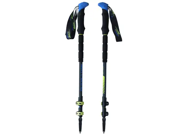 Viking Carbo lite Trekingové palice Black/Lime/Blue