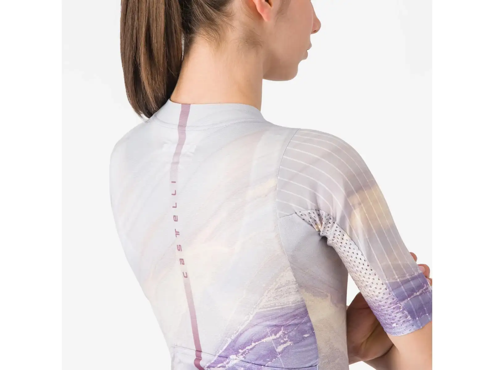 Castelli Aero Pro 8S dámsky dres krátky rukáv Multicolor Purple