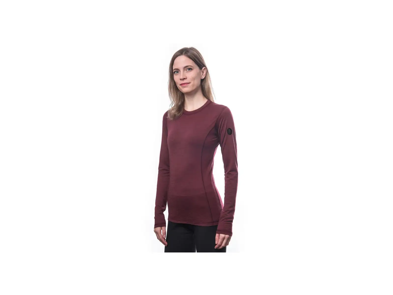 Sensor Merino Air dámske tričko dlhý rukáv Port Red