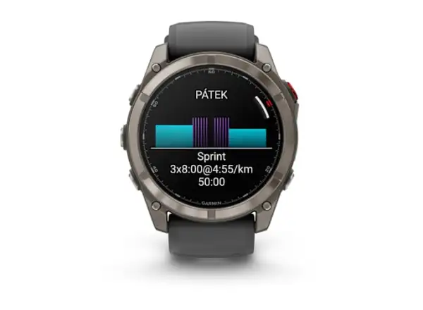 Garmin fenix 8 Pro 51 mm AMOLED Sapphire smart hodinky Titanium Graphite/Black