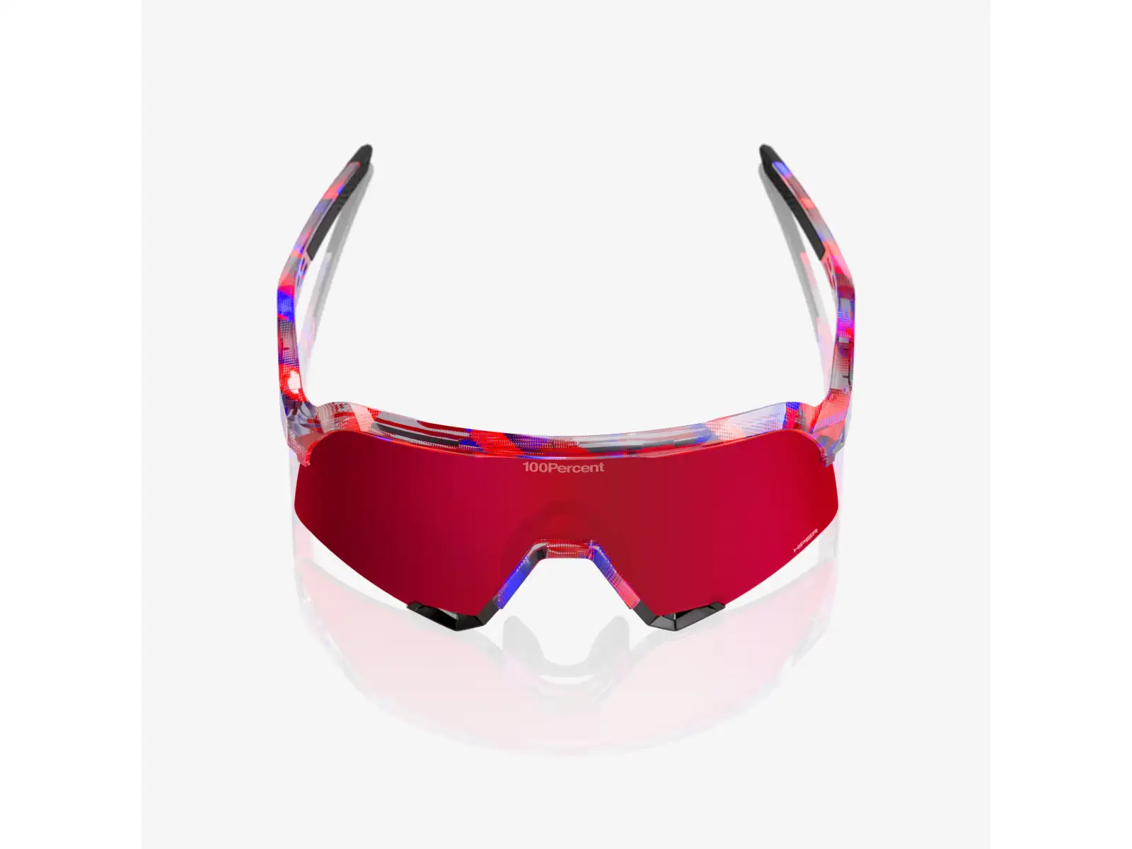 100% S3 okuliare FDJ Gloss Translucent Red/Blue/HiPER Fire Red Mirror Lens