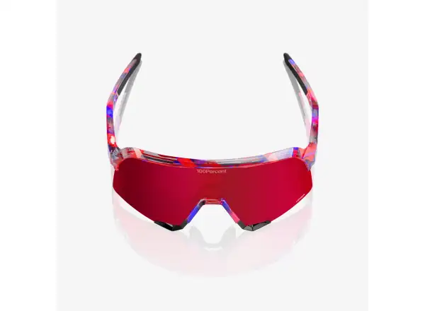 100% S3 okuliare FDJ Gloss Translucent Red/Blue/HiPER Fire Red Mirror Lens