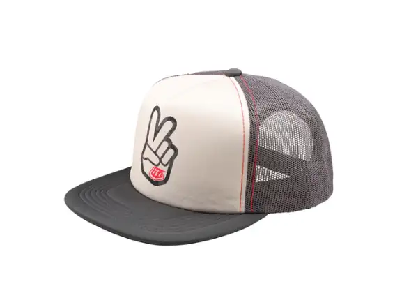 Troy Lee Designs Trucker Snapback Peace Out šiltovka Vintage White/Carbon